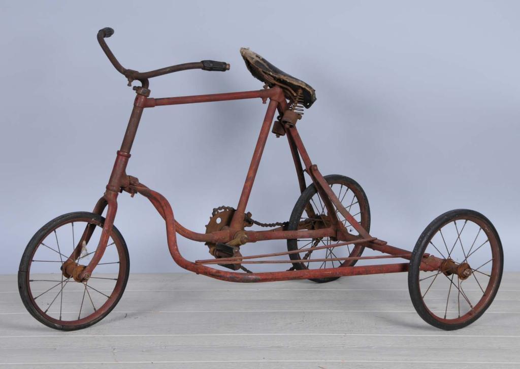 Pressed Steel Gendron Sidecar Bike Pedal Car.