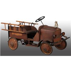 Pressed Steel Fire Truck Pedal Car.