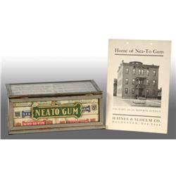 Glass Nea-To Gum Display Case.