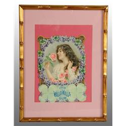 Walla Walla Gum Die-Cut Sign with Lady.