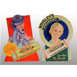 Lot of 2: Cardboard Wrigley's Signs.