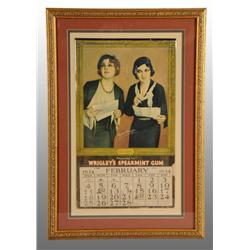 Framed Wrigley's Gum 1934 Calendar.