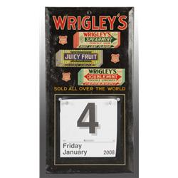 Tin over Cardboard Wrigley's Gum Calendar Holder.