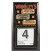 Image 1 : Tin over Cardboard Wrigley's Gum Calendar Holder.