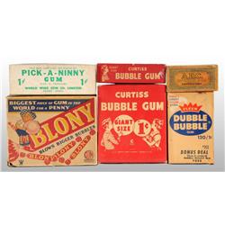 Lot of 6: Cardboard Gum Boxes.
