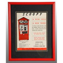 Paper Scoopy Gum Vending Machine Advertisement.