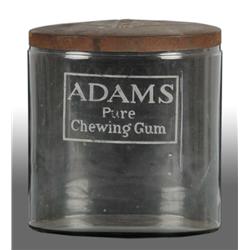 Adam's Pure Chewing Gum Oval Jar with Metal Lid.