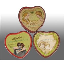 Lot of 3: Huyler's Heart-Shaped Gum Tins.