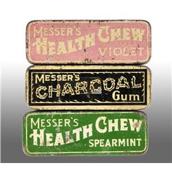 Lot of 3: Messer's Gum 5-Cent Tins.
