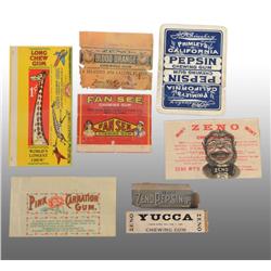 Lot of 7: Assorted Gum Wrappers with 1 Stick.