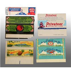 Lot of 5: Gum Wrappers.