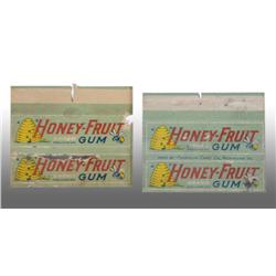 Lot of 2: Honey Fruit Gum Wrappers.