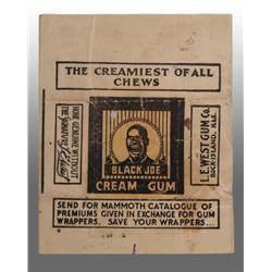 Black Joe Cream Chewing Gum Wrapper.