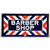 Image 1 : Porcelain Barber Shop Flange Sign.
