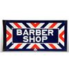 Image 2 : Porcelain Barber Shop Flange Sign.