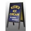 Image 2 : Embossed Keene's Ice Cream 2-Sided Sidewalk Sign.