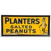 Image 1 : Tin Planters Peanut Sign with Mr. Peanut Figure.