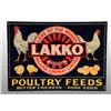 Image 1 : Embossed Tin Lakko Poultry Feeds Sign.
