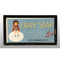 Cardboard Fairy Soap Trolley Car Poster.