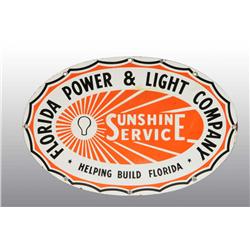 Porcelain Florida Power & Light Company Oval Sign.