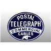 Image 1 : Porcelain Postal Telegraph & Cables 2-Sided Sign.