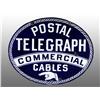 Image 2 : Porcelain Postal Telegraph & Cables 2-Sided Sign.