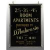 Image 1 : Reverse-on-Glass D'Ambrosio Co. Apartments Sign.