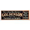 Image 1 : Embossed Tin Goldenson Furniture & Carpets Sign.