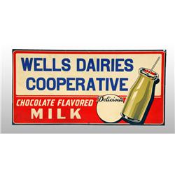 Embossed Tin Well's Dairy Milk Sign.