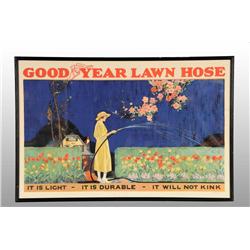 Framed Paper Goodyear Lawn Hose Poster.