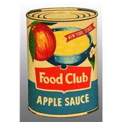 Heavy Plywood Food Club Apple Sauce Die-Cut Sign.