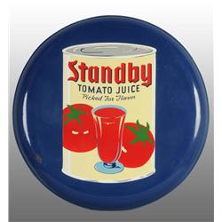 Porcelain Standby Tomato Juice Convex Sign.