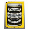 Image 1 : Porcelain Clark Canned Foods Sign.