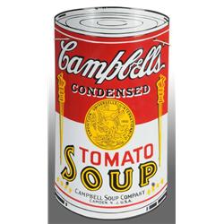 Porcelain Campbell's Tomato Soup Curved Sign.