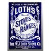 Image 1 : Porcelain Loth's Stoves & Ranges 2-Sided Sign.