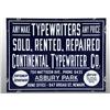 Image 1 : Porcelain Continental Typewriter Company Sign.