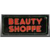 Image 1 : Early Glass & Tin Beauty Shop Light-Up Sign.