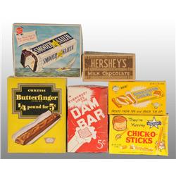Lot of 6: Cardboard Candy Boxes.