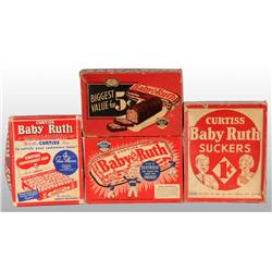 Lot of 4: Cardboard Baby Ruth Boxes.