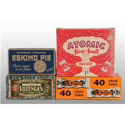 Lot of 4: Cardboard Candy Boxes.