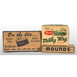 Lot of 3: Cardboard Candy Boxes.