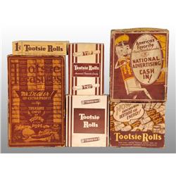 Lot of 6: Cardboard Tootsie Roll Boxes.