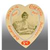 Image 1 : Celluloid Coca-Cola Heart-Shaped Bookmarker.