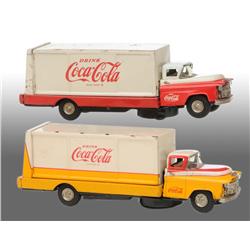 Lot of 2: Coca-Cola Battery-Operated Truck Toys.
