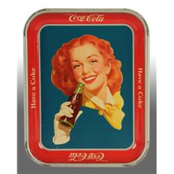 Coca-Cola Solid Background Serving Tray.