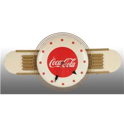 Metal & Masonite Coca-Cola Electric Clock.