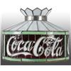 Image 1 : Leaded Glass Coca-Cola Shade with Chain Edge.