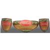 Image 1 : Embossed Fiberboard Coca-Cola Wall Sconce Set.