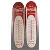 Image 1 : Lot of 2: Tin Coca-Cola Thermometers.