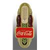 Image 1 : Embossed Tin Coca-Cola Double Bottle Thermometer.